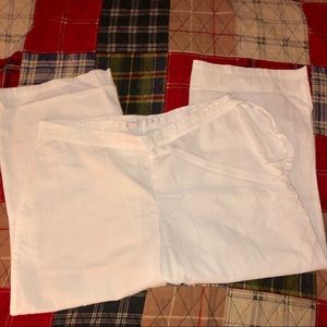 Le Phare De La Baleine Cotton Pants WHITE